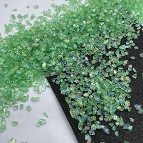 Crushed Glass Irregular Chips, 200g 2-3mm Irregular Glitter Transparent Gravel Gem Stones Broken Glass for Crafts, Nail Arts Decoration DIY Vase Filler Epoxy Resin Mold Jewelry Making (Multicolor)