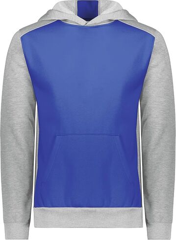 Augusta Sportswear Boys' Youth Three-Season Fleece Pullover Hoodie, Royal/Grey Heather, Large in Saudi Arabia