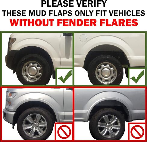 Red Hound Auto Heavy Duty Molded Mud Flaps 2015-2020 Compatible with Ford F-150 Front Rear 4pc Set (for Trucks Without Fender Flares) in Saudi Arabia