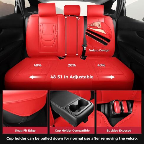 FREESOO Car Seat Covers Full Set - Faux Leather Black and Green Automotive Seat Protector Waterproof Universal for Most 5 Seat Car Sedan SUV Pick-Up Truck in Kuwait