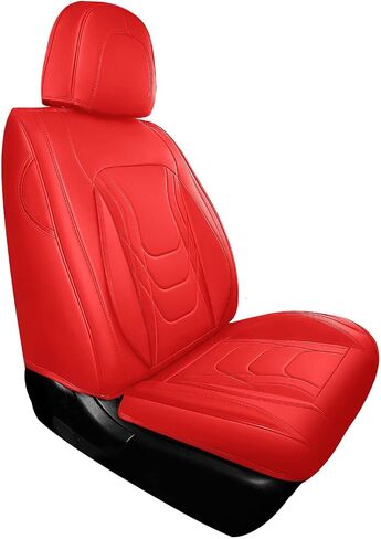 FREESOO Car Seat Covers Full Set - Faux Leather Black and Green Automotive Seat Protector Waterproof Universal for Most 5 Seat Car Sedan SUV Pick-Up Truck in Kuwait