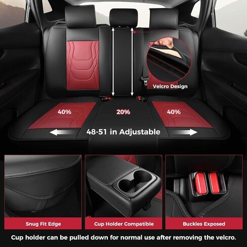 FREESOO Car Seat Covers Full Set - Faux Leather Black and Green Automotive Seat Protector Waterproof Universal for Most 5 Seat Car Sedan SUV Pick-Up Truck in Kuwait