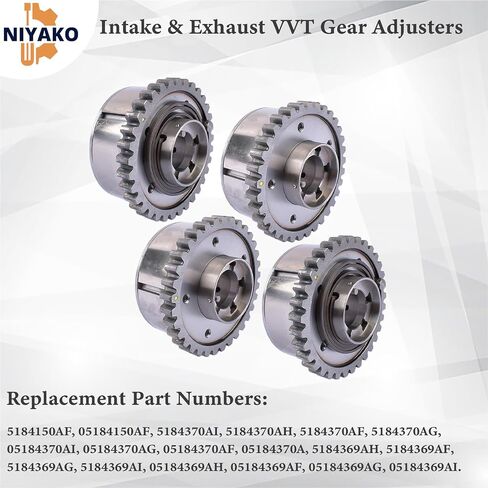 4pcs Intake&Outlet Cam Phasers Replacement# 5184369AH 5184370AI Fit 2011-2023 Pentastar V6 Cherokee Ram 1500 3.6L V6 in Saudi Arabia
