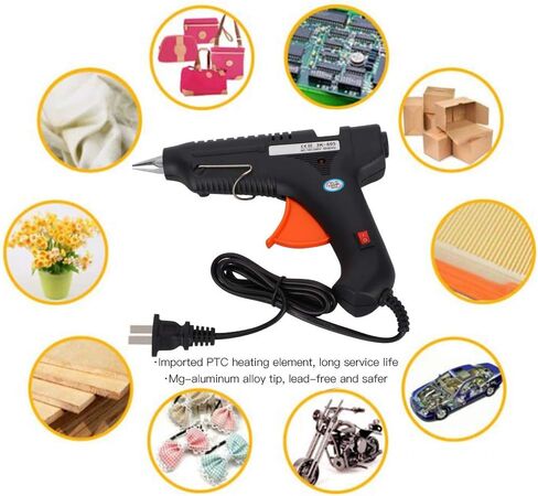 Hot Glue Gun, 100W Electric High Temperature Heating Tool DIY Universal Hand Made Hot Adhesive Gun Small Craft Projects Arts Craft Repairing Tool in Saudi Arabia