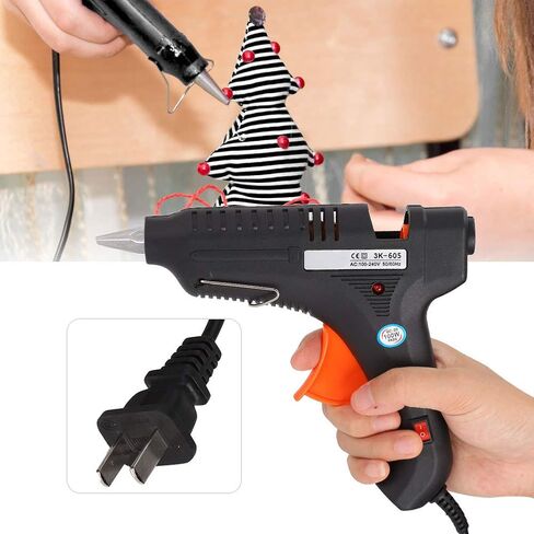 Hot Glue Gun, 100W Electric High Temperature Heating Tool DIY Universal Hand Made Hot Adhesive Gun Small Craft Projects Arts Craft Repairing Tool in Saudi Arabia