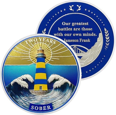 5 Year Sobriety Coin | Alcoholics Anonymous Campfire AA Coins Sobriety Gifts for Men & Women | Celebratory Living Clean AA Coin for Annual Sober Chip Anniversary | AA Chips and AA Medallions in Kuwait