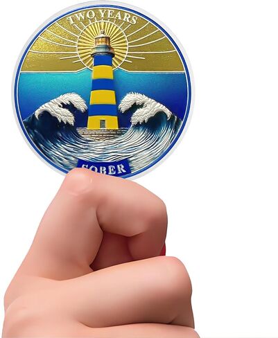 5 Year Sobriety Coin | Alcoholics Anonymous Campfire AA Coins Sobriety Gifts for Men & Women | Celebratory Living Clean AA Coin for Annual Sober Chip Anniversary | AA Chips and AA Medallions in Kuwait
