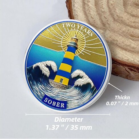 5 Year Sobriety Coin | Alcoholics Anonymous Campfire AA Coins Sobriety Gifts for Men & Women | Celebratory Living Clean AA Coin for Annual Sober Chip Anniversary | AA Chips and AA Medallions in Kuwait