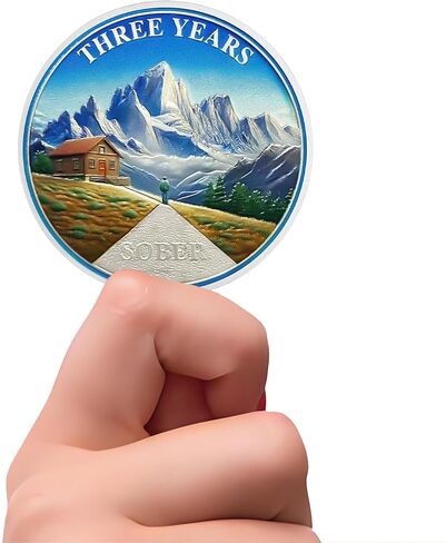 5 Year Sobriety Coin | Alcoholics Anonymous Campfire AA Coins Sobriety Gifts for Men & Women | Celebratory Living Clean AA Coin for Annual Sober Chip Anniversary | AA Chips and AA Medallions in Kuwait