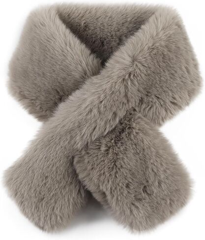 Women Fur Collar Scarf Winter Faux Fur Scarves for Women Cold Weather Lady Neck Warmer in Saudi Arabia