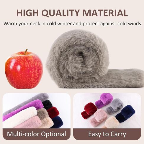 Women Fur Collar Scarf Winter Faux Fur Scarves for Women Cold Weather Lady Neck Warmer in Saudi Arabia