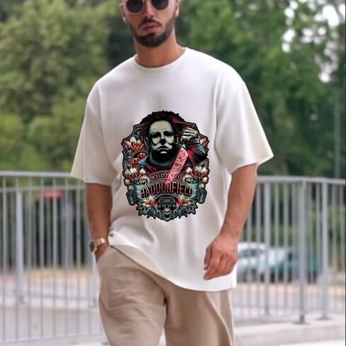 10 PCS Horror Iron on Transfers, Iron on Decals for T Shirts Ready to Press Heat Transfer Designs Iron on Shirt Decals Screen Print Transfers Ready to Press Iron on Decals for Clothing in Saudi Arabia