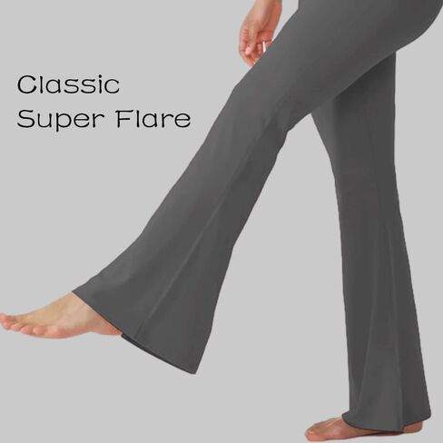 Aoliks Women’s Bootcut Yoga Pants - Flared Leggings for Women High Waisted Workout Lounge Bell Bottom Jazz Dress Pants Navy Blue in Kuwait