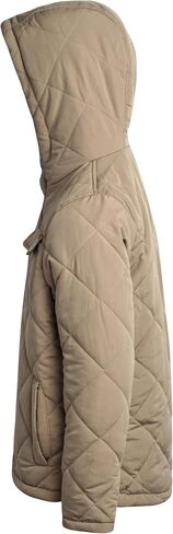 Perry Ellis Boys' Winter Jacket - Suede Microber Quilted Jacket with Hood - Warm Insulated Outerwear Jacket for Boys (8-18) in Saudi Arabia