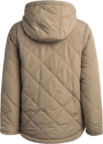 Perry Ellis Boys' Winter Jacket - Suede Microber Quilted Jacket with Hood - Warm Insulated Outerwear Jacket for Boys (8-18) in Saudi Arabia
