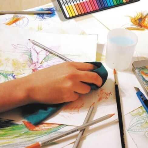 أقلام ألوان مائية احترافية من Staedtler Karat Aquarell 125-9 - أسود (عبوة من 6 قطع) in Saudi Arabia