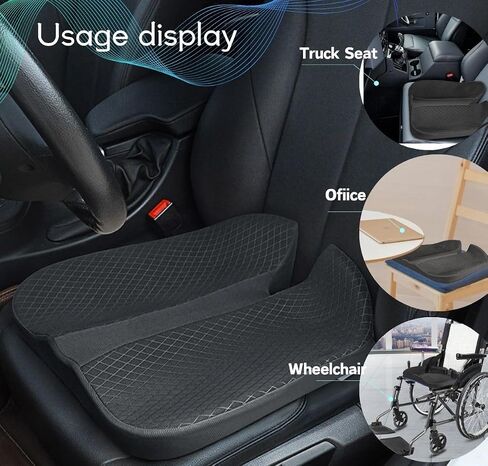 Large Size Memory Foam Seat Cushion for Car and Truck - Long Length Chair Cushions for Sciatica Pain Relief, Comfort and Support, Ideal for Home, Office, or Wheelchair Use in Saudi Arabia