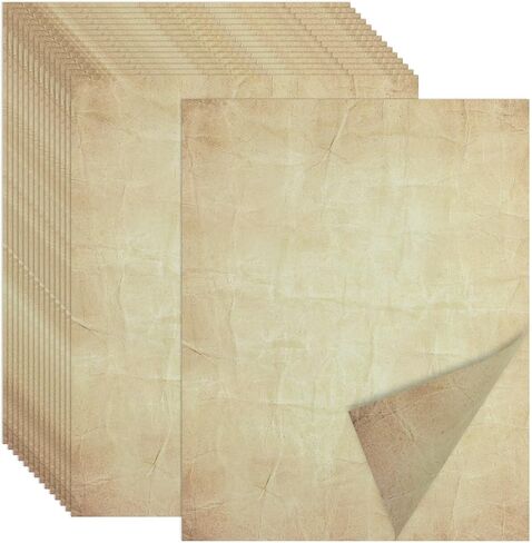Joyberg 70PCS Vintage Paper 8.5 x 11 in Parchment Paper for Writing Letter writing paper, Decorative Printer Paper for Invitation, Letter, Resume, Award, Diploma, Art, Craft, Certificate Antique Paper in Saudi Arabia