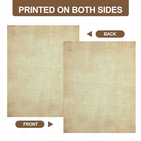 Joyberg 70PCS Vintage Paper 8.5 x 11 in Parchment Paper for Writing Letter writing paper, Decorative Printer Paper for Invitation, Letter, Resume, Award, Diploma, Art, Craft, Certificate Antique Paper in Saudi Arabia