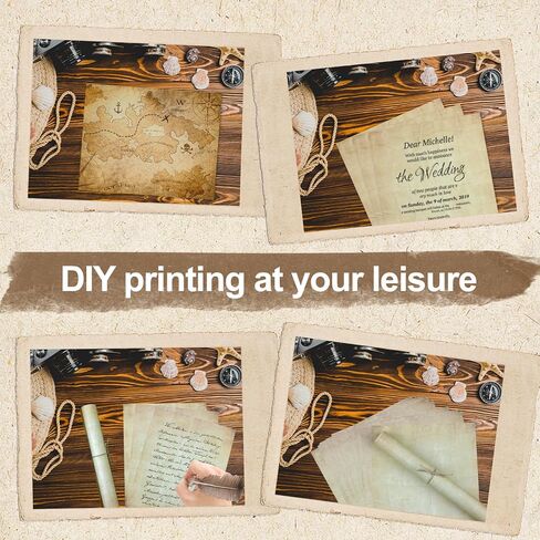 Joyberg 70PCS Vintage Paper 8.5 x 11 in Parchment Paper for Writing Letter writing paper, Decorative Printer Paper for Invitation, Letter, Resume, Award, Diploma, Art, Craft, Certificate Antique Paper in Saudi Arabia