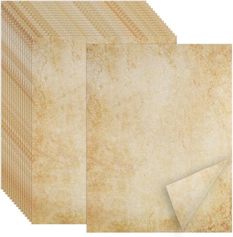 Joyberg 70PCS Vintage Paper 8.5 x 11 in Parchment Paper for Writing Letter writing paper, Decorative Printer Paper for Invitation, Letter, Resume, Award, Diploma, Art, Craft, Certificate Antique Paper in Saudi Arabia