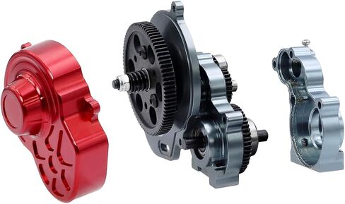 48P All Metal Transmission Gearbox with Motor Gear/Protective Cover for 1/10 RC Rock Crawler SCX10 Truck Upgrade Parts in Saudi Arabia