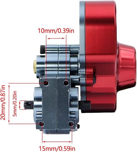 48P All Metal Transmission Gearbox with Motor Gear/Protective Cover for 1/10 RC Rock Crawler SCX10 Truck Upgrade Parts in Saudi Arabia