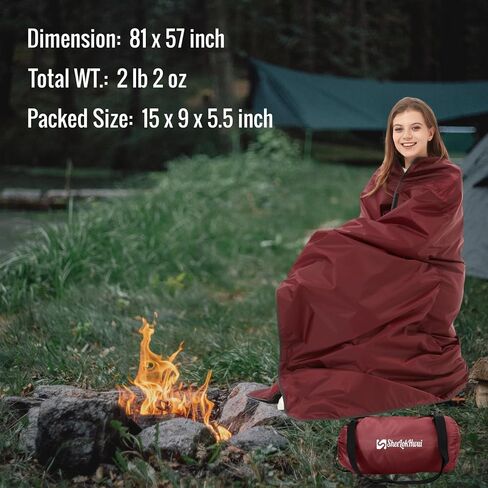 4-in-1 Large Camping Blankets - Waterproof, Windproof Fleece Outdoor Blankets for Stadium, Sports, Car, Concert - 81"x57", Portable (Camouflage) in Kuwait