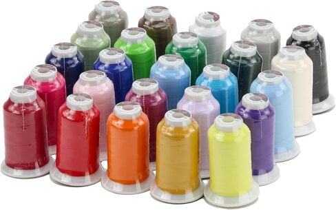 ELEMENT Rainbow Pack | Tray of 25 spools | Machine Embroidery Thread | 1000m Spool | 40wt | Matte | Compatible with Brother Babylock Janome Singer Pfaff Husqvarna Bernina Sewing Machines in Kuwait