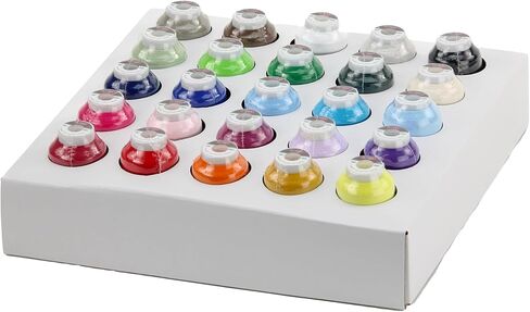 ELEMENT Rainbow Pack | Tray of 25 spools | Machine Embroidery Thread | 1000m Spool | 40wt | Matte | Compatible with Brother Babylock Janome Singer Pfaff Husqvarna Bernina Sewing Machines in Kuwait