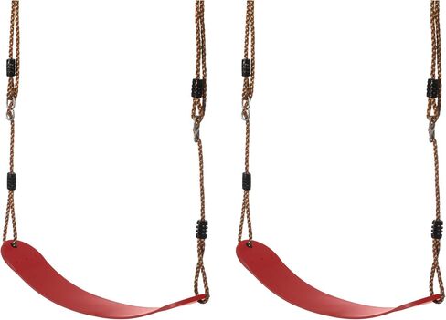 Outdoor Playground Kids Heavy Duty Swing Seat, EVA Belt Swing with Rope for All Ages, Red Set of 2 in Saudi Arabia