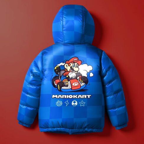 Nintendo Super Mario Bros Winter Jacket for Boys Mario Kart Graphic Print Boys Puffer Winter Coat for Big and Little Kids in Saudi Arabia