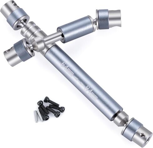 عمود محرك RC من الفولاذ المقاوم للصدأ من RCLIONS 32+64 مم ترقية عمود القيادة لـ 1/24th AXIAL SCX24 AXI90081 Deadbolt AXI00004 4WD Rock Crawler قطع غيار السيارات (أحمر) in Saudi Arabia