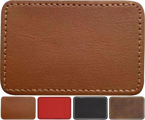 Black Leather Patches for Hats,Blank Laser Engraving Leatherette Sheets,Laserable Engrave Faux Leather with Adhesive Heat Press/Transfer Iron-on(30 Pcs/Rectangle/3 inch×2 inch) in Saudi Arabia
