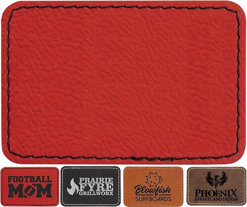 Black Leather Patches for Hats,Blank Laser Engraving Leatherette Sheets,Laserable Engrave Faux Leather with Adhesive Heat Press/Transfer Iron-on(30 Pcs/Rectangle/3 inch×2 inch) in Saudi Arabia