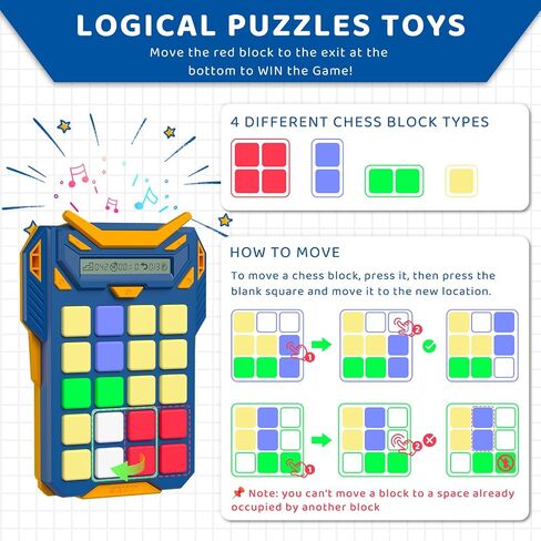 Super Slide Puzzle, Hand Held Travel Games for Kids, Brain Teaser Toys Road Trip Activities for Boys Girls Adults, Birthday Easter Basket Stuffers in Saudi Arabia