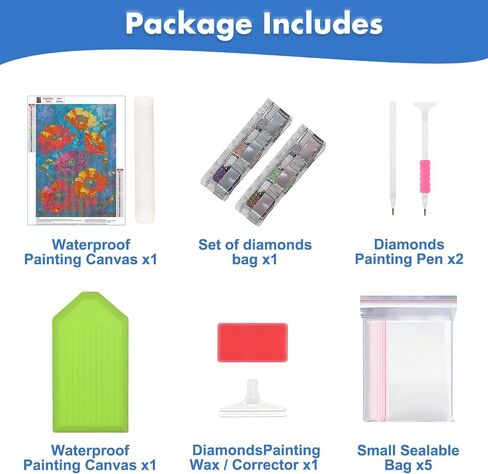 MAXBYE Colorful Flowers Diamond Art Kits for Adults, DIY 5D Full Drill Diamond Arts and Crafts Kits，Diamond Art Painting Accessories for Home Wall Decoration 12x16inch in Saudi Arabia