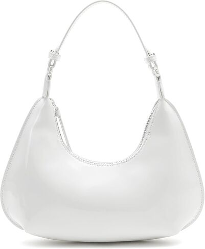Cute Shoulder Bags for Women, Small Going Out Purse Patent Leather Crescent Bag Women's Shoulder Handbags with Zipper Closure in Kuwait