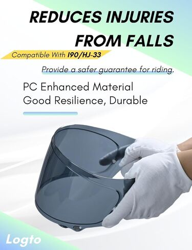 Compatible With HJC i90 Helmet Visor Replacement HJ 33 Shield Tinted Visor Helmet Accessories (Clear Revo Blue) in Kuwait