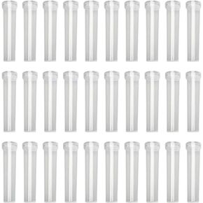 100 Pcs 2.8 Inch Plastic Flower Stem Tubes Fresh Flower Water Tubes Florist Water Vials Flower Arrangements Tubes Plant Tubes Vials with Caps