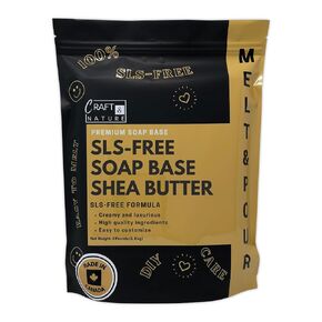 Craft & Nature 4 LB SLS-Free SLES-Free Unscented Shea Butter Moisturizing Glycerin Melt And Pour Soap Base for Soap Making