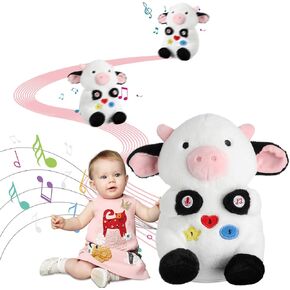 MIAODAM Cute Dancing Monkey Stuffed Animal Shaking Twirling Monkey Plush for Kids with 9 Songs Banana Reactions Interactive Toys for Toddlers 1-3 (11.8 Inch)