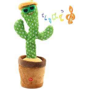 Dancing Cactus Toy, Dancing Talking Cactus for Kids and Baby, Singing Cactus Toy with 120 Songs, Mimicking Cactus Toy Repeats What You Say