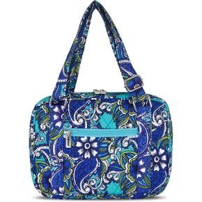 Bible Cover for Women with Adjustable Straps, Large Study Bible Carrying Case Bag with Zip Pocket, 10x7x2.7 Inches
