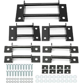 Kojem 3rd Row Seat Brackets Compatible with 2000-2014 Tahoe GMC Yukon Style Split 3rd-Row Seats with Strikers and Bolts Black Steel
