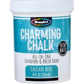 Charming Chalk All-In-One Furniture & Décor Paint - 8oz Cottage White, Ultra Matte Chalk Finish Paint, Ideal For All Techniques Including Distressing, No Prep Needed, Made In USA