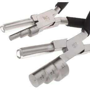 The Beadsmith Wrapper Pliers Combo – Wire Working Pliers – Big 7" (178mm) and Little 6" (152mm) – Use to Create Loops and Jump Rings and Protect Wire While Jewelry Making – 2 Piece Set