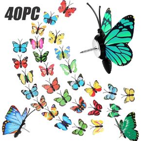 40 Packs Butterfly Thumb Tacks Decorative Push Pins Colorful Cute Pushpins for Photo Wall Cork Board Bulletin Board Home Wall Random Pattern Decorations