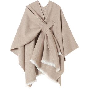 Women's Shawl Wrap Poncho Warm Cape Cardigan Open Front Shawls for Spring Fall Winter Cold Weather Days