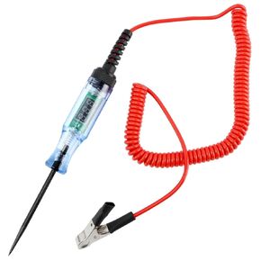 Test Light Automotive, Digital LED Circuit Tester with Voltage Display, Electrical Tester Pen with Extended Spring Wire & Probe for Car RV Fuse Checker